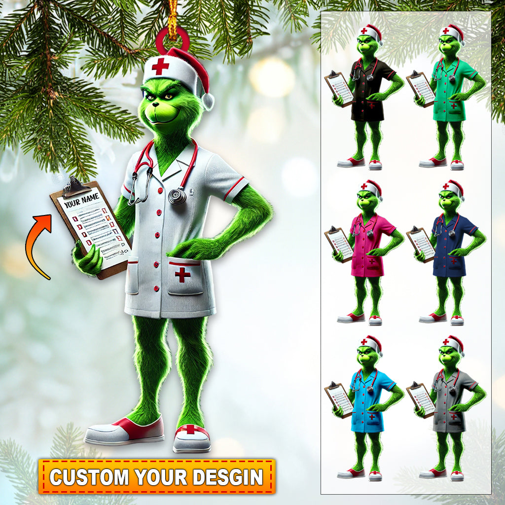 Blisscorners Nurse  Ornament, Personalized Ornament2D Flat LM2211