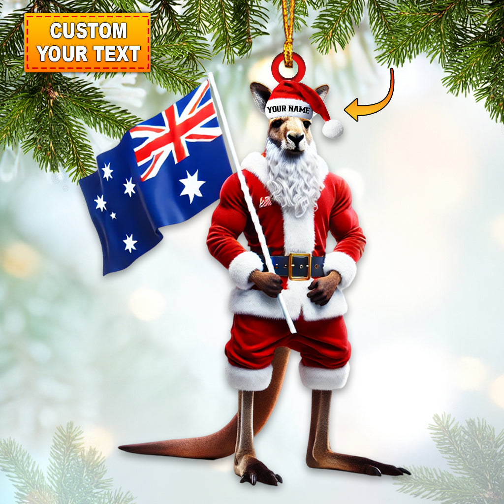 Blisscorners Custom Name Australia Ornament, Australia Love Christmas Decoration2D Flat LM2111