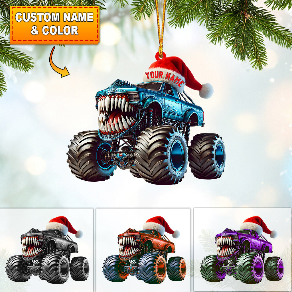 Blisscorners Monster Truck Home Decor Christmas Ornament, Personalized Ornament2D Flat LM2211