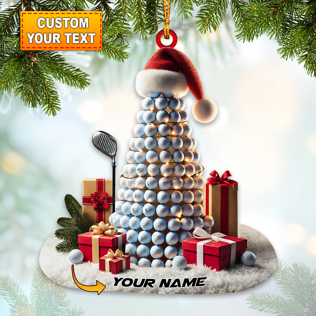 Blisscorners Custom Name Golf Ornament, Golf Lover Christmas Gift12D Flat LM2111