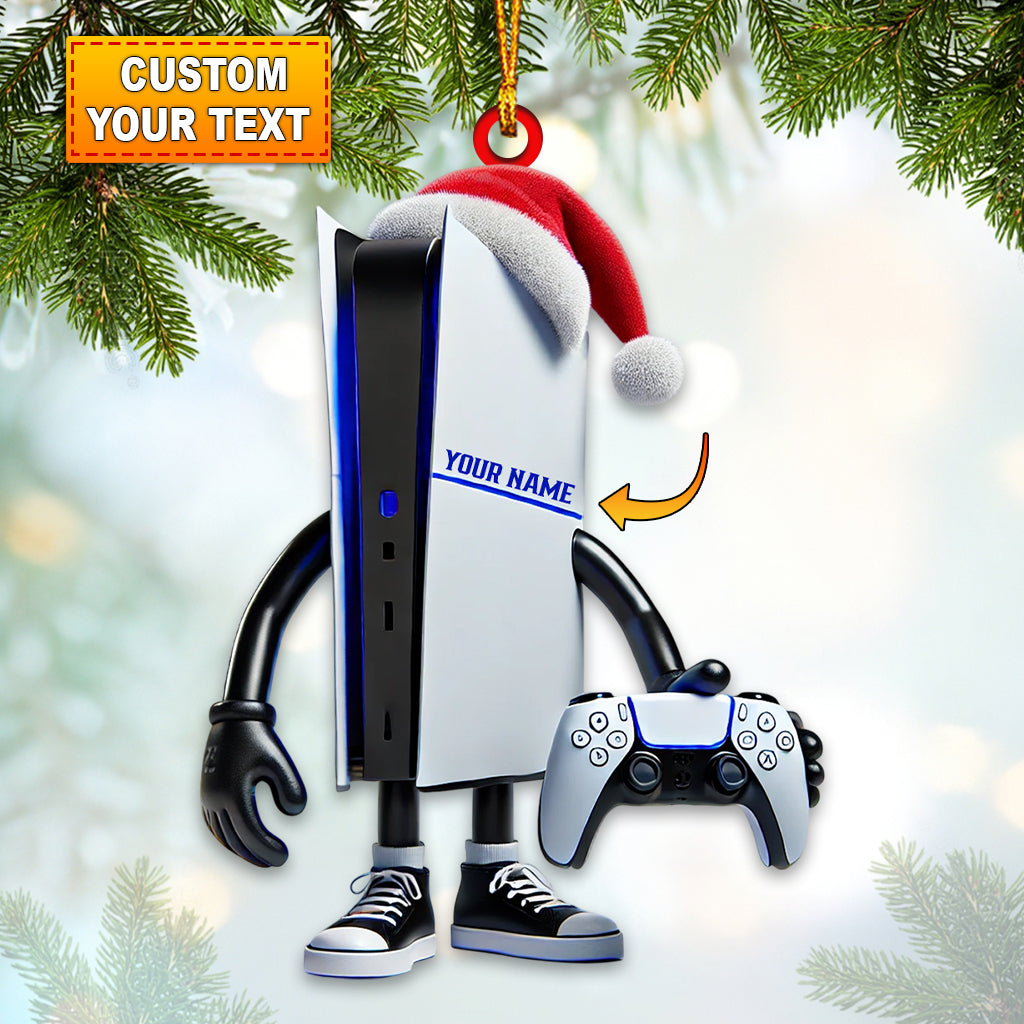 Blisscorners Custom Name Gamer Ornament, Game Lover Christmas Gift2D Flat LM2111