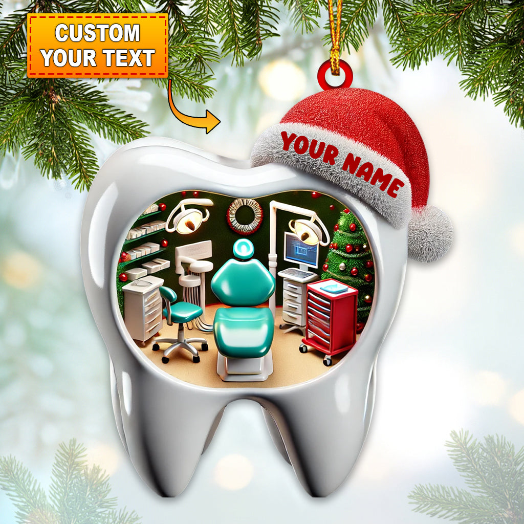 Blisscorners Dentistry Christmas Home Decor Christmas Ornament, Personalized Ornament2D Flat LM2211