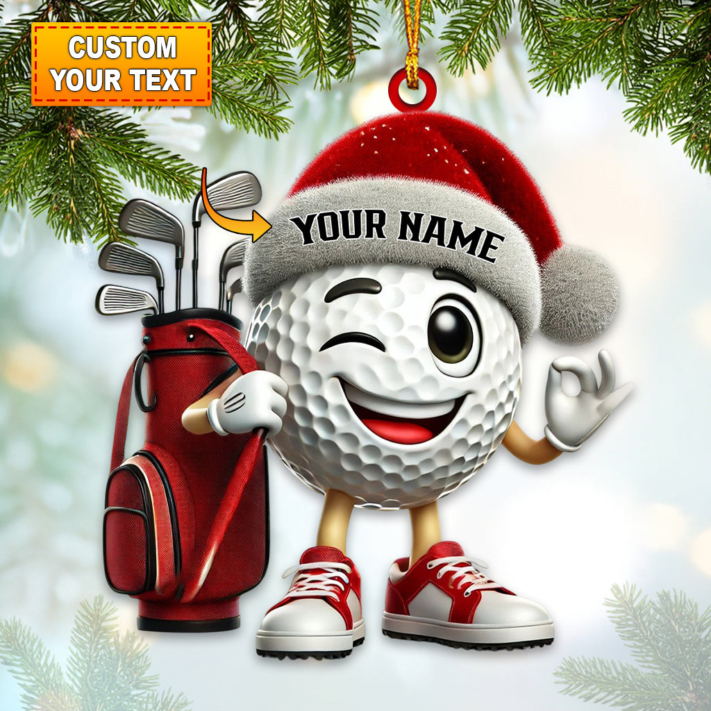 Blisscorners Golf Player Home Decor Christmas Ornament, Personalized Ornament2D Flat LM2211