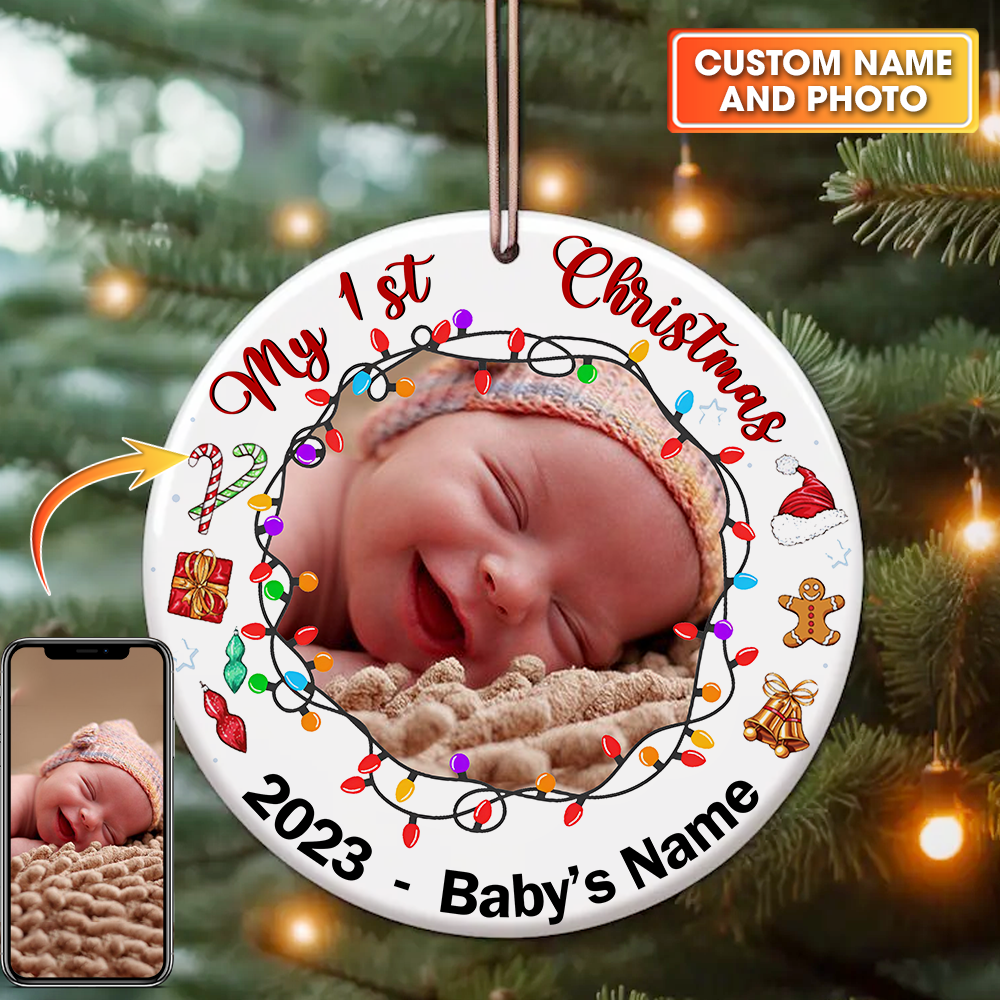Blisscorners My First Christmas Ornament, Personalized Ornament2D Flat LM2211