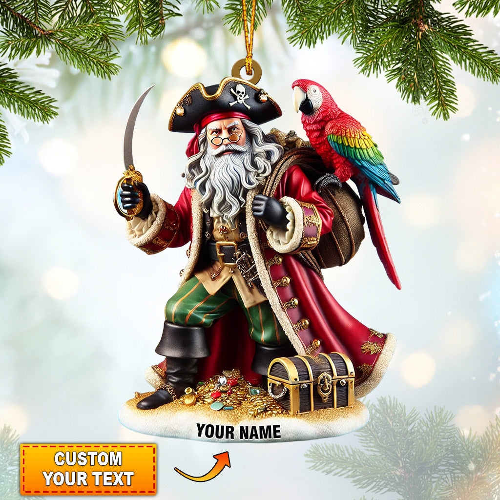 Blisscorners Santa Pirates Home Decor Christmas Ornament, Personalized Ornament2D Flat LM2211