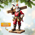 Blisscorners Carpenter Santa Christmas Ornament, Personalized Ornament2D Flat LM2211