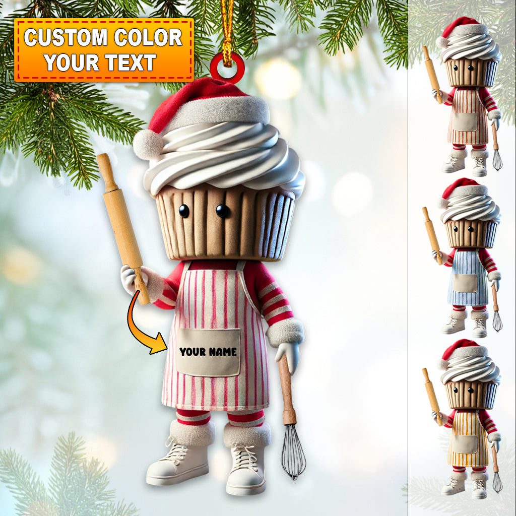 Blisscorners Custom Name Bakery Ornament, Christmas Decoration for Bakery Shop2D Flat LM2111