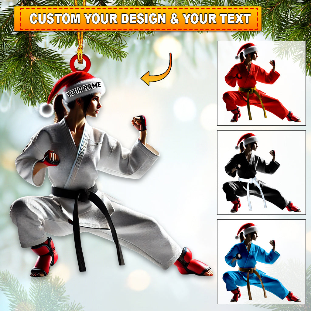 Blisscorners Karate Christmas Home Decor Christmas Ornament, Personalized Ornament2D Flat LM2211