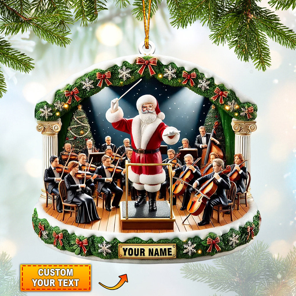 Blisscorners Santa Orchestra Home Decor Christmas Ornament, Personalized Ornament2D Flat LM2211
