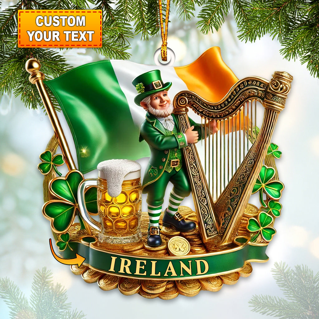 Blisscorners Custom Ireland Ornament, Personalized Ornament2D Flat LM2211