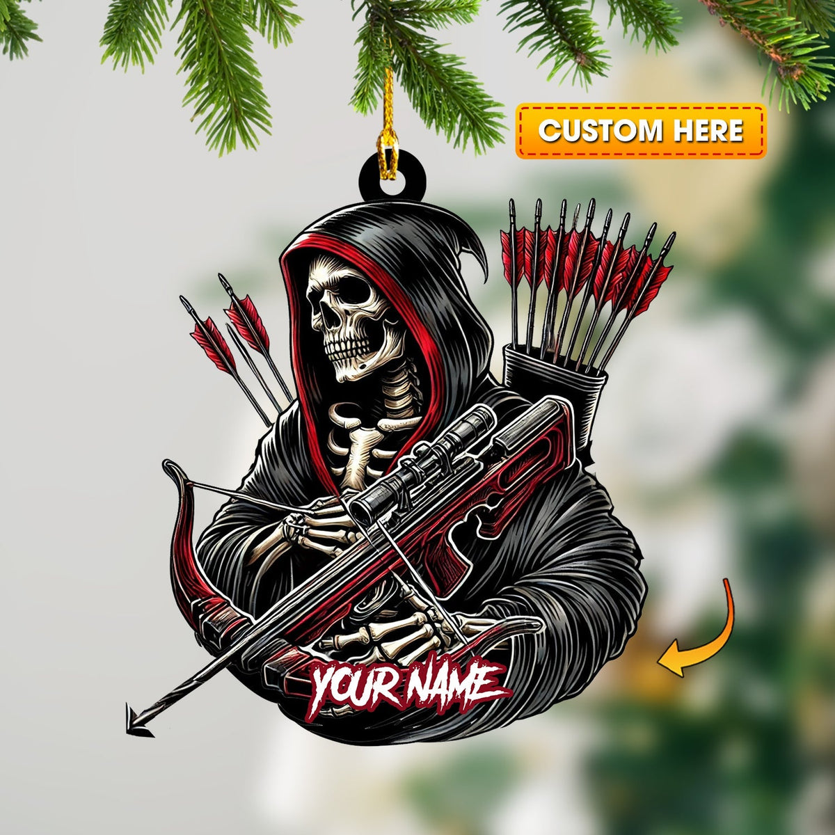 Blisscorners Death Archery Ornament, Personalized Ornament2D Flat LM2211