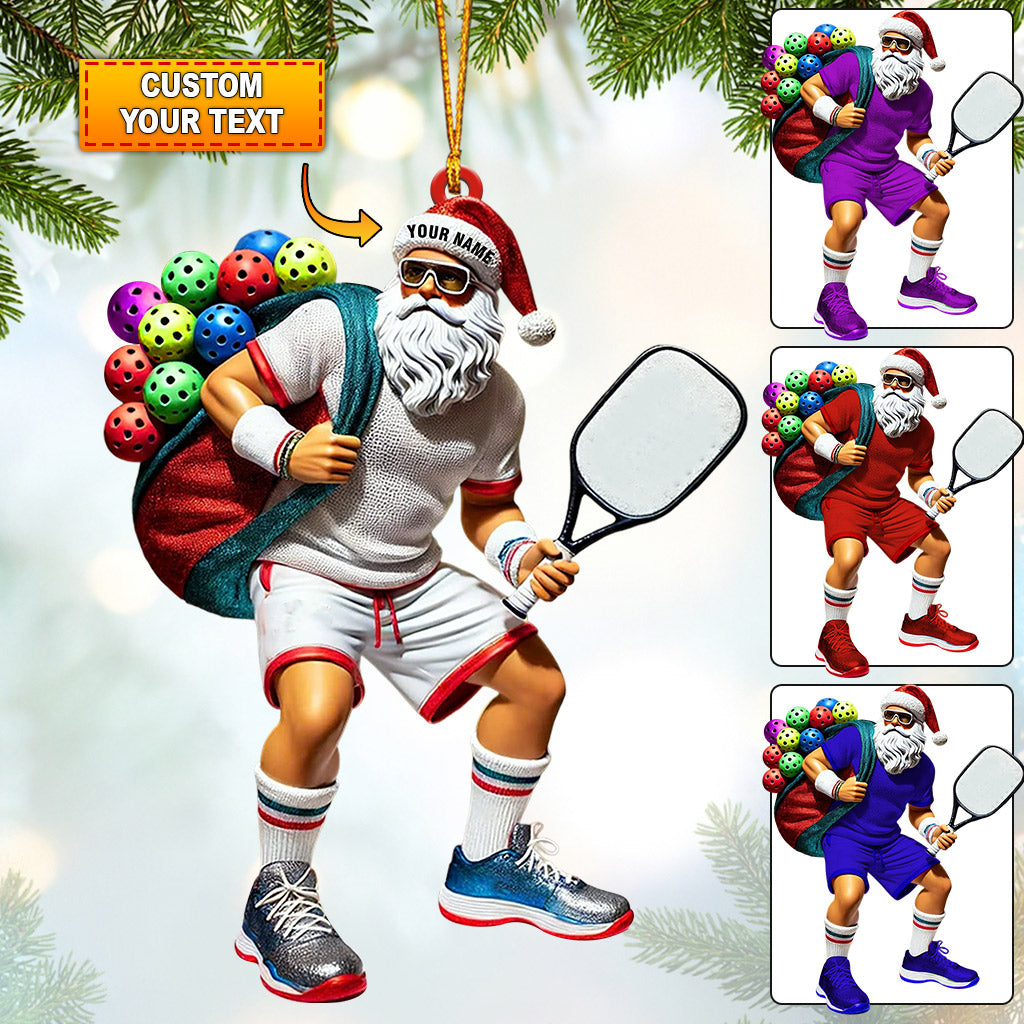 Blisscorners Sporty Santa Christmas Home Decor Christmas Ornament, Personalized Ornament2D Flat LM2211