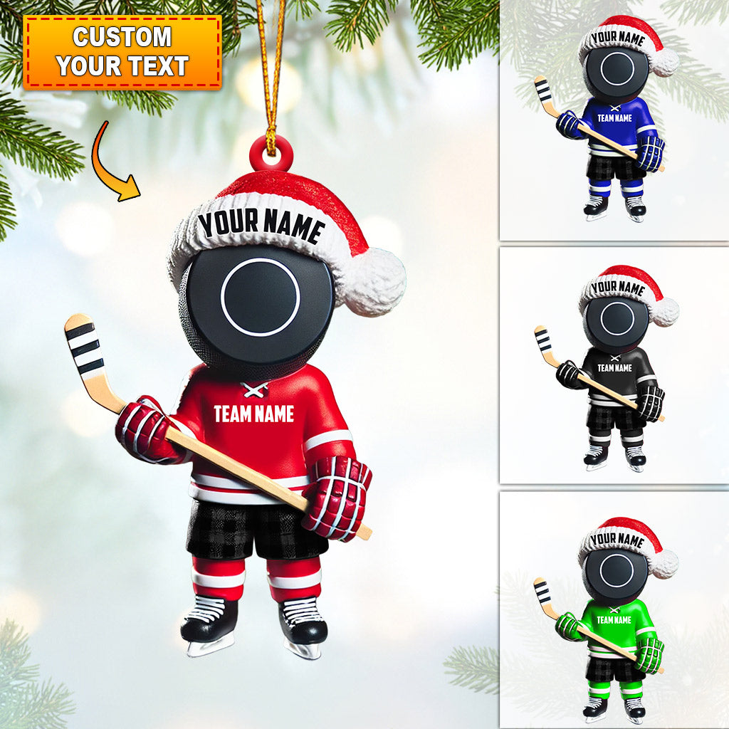 Blisscorners Squid Game Hockey Christmas Ornament, Personalized Ornament2D Flat LM2211