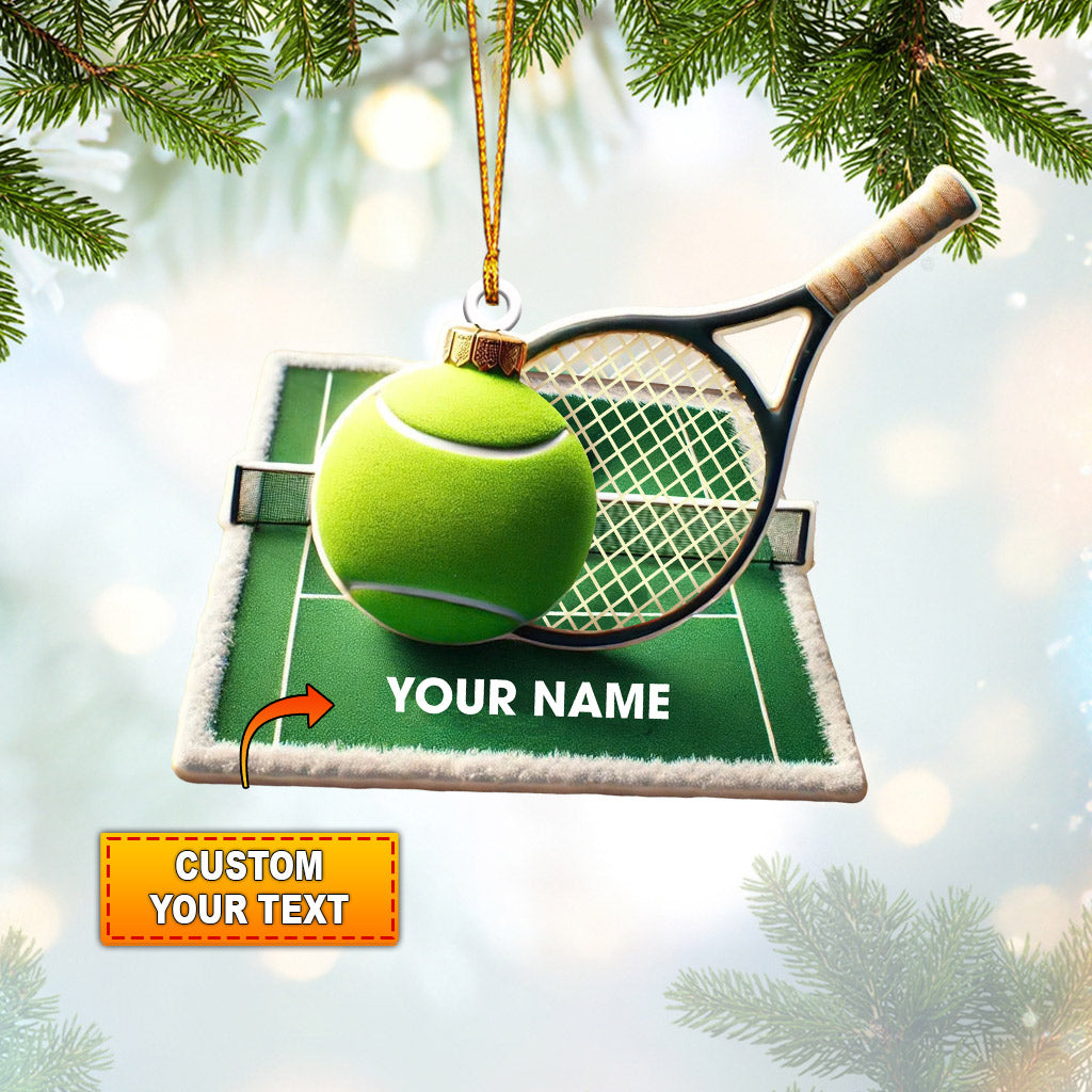 Blisscorners Tennis Yard Christmas Ornament, Personalized Ornament2D Flat LM2211