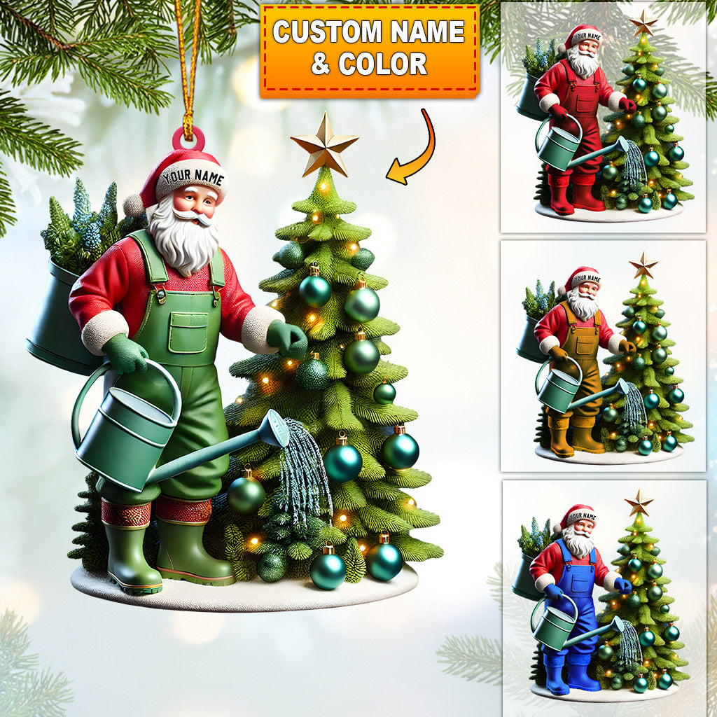 Blisscorners Santa Tree Care Home Decor Christmas Ornament, Personalized Ornament2D Flat LM2211