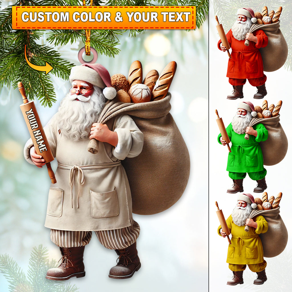 Blisscorners Santa Baker Home Decor Christmas Ornament, Personalized Ornament2D Flat LM2211