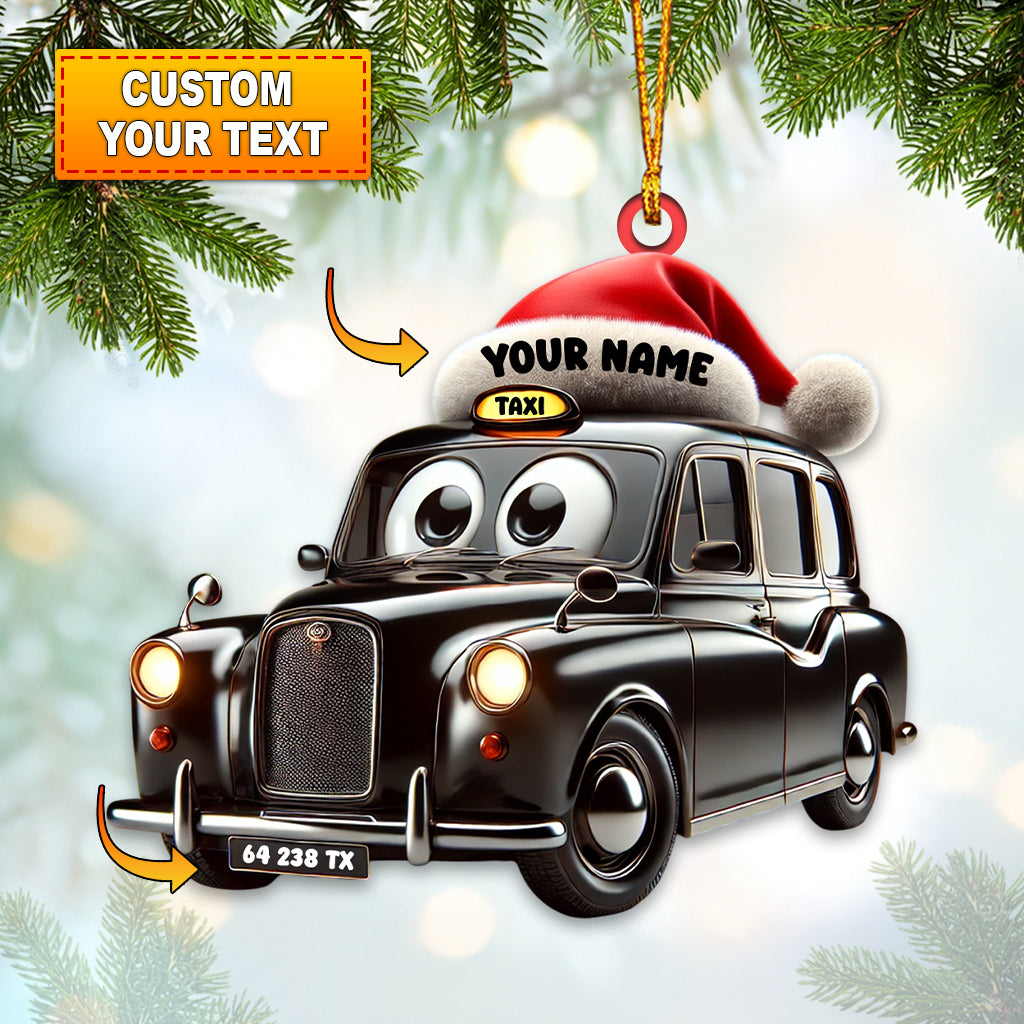 Blisscorners Taxi Old Car Home Decor Christmas Ornament, Personalized Ornament2D Flat LM2211