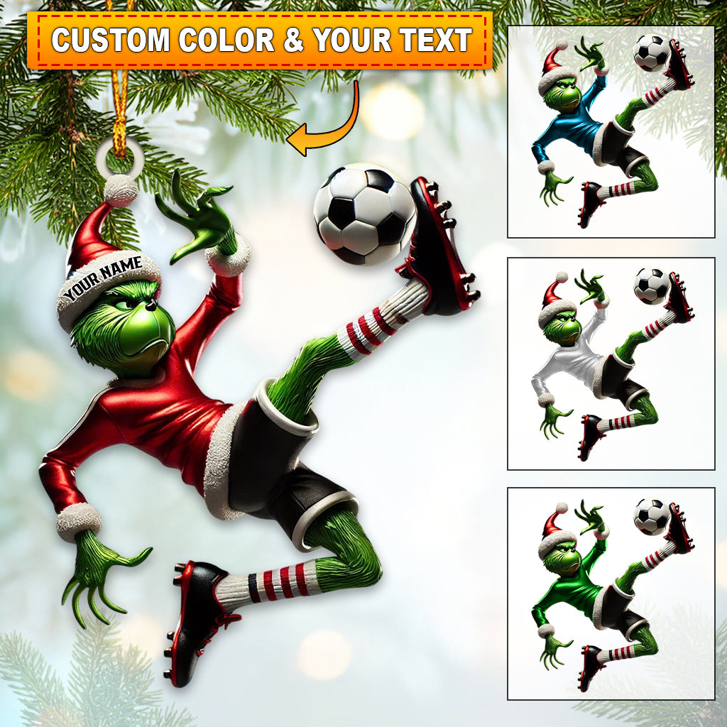 Blisscorners Custom Name Soccer Ornament, Christmas Gift Decoration2D Flat LM2111