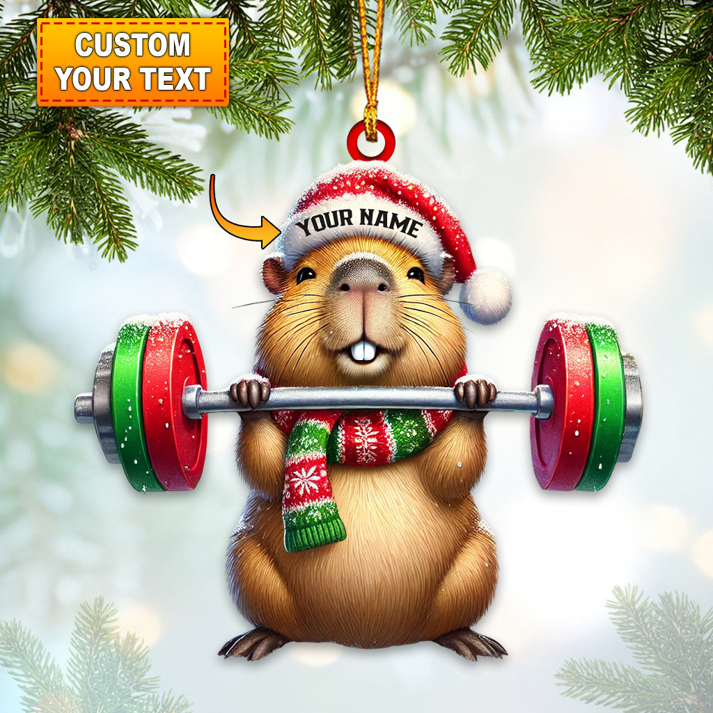 Blisscorners Strong Hamster Home Decor Christmas Ornament, Personalized Ornament2D Flat LM2211