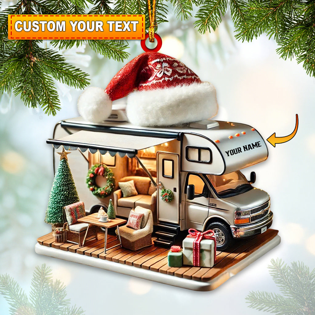 Blisscorners Camping Car Home Decor Christmas Ornament, Personalized Ornament2D Flat LM2211