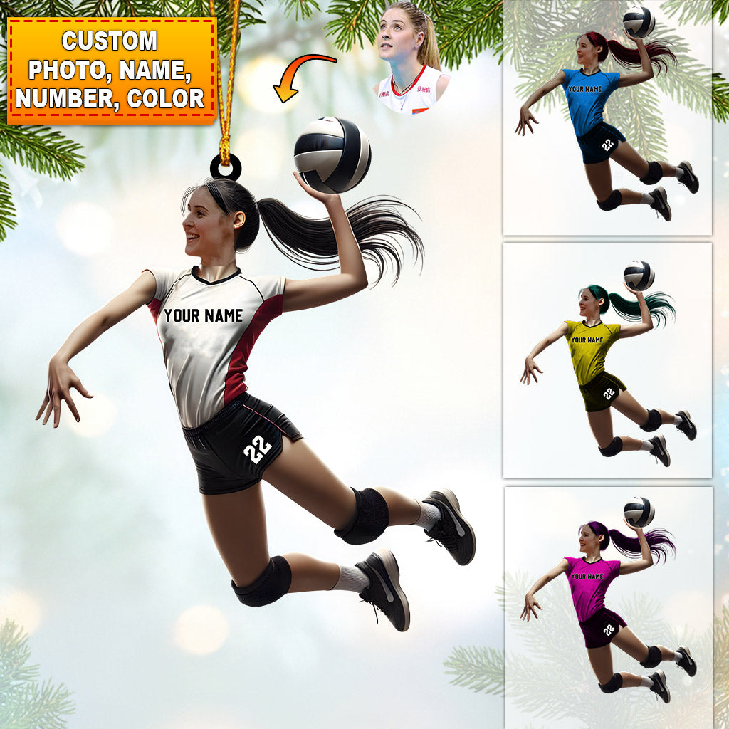 Blisscorners Volleyball Woman Decor Christmas Ornament, Personalized Ornament2D Flat LM2211