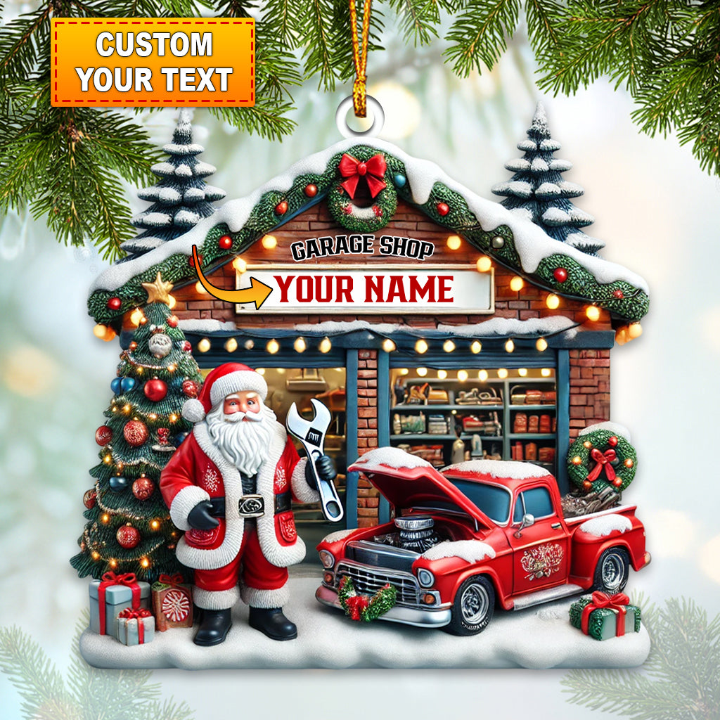 Blisscorners Garage Shop Home Decor Christmas Ornament, Personalized Ornament2D Flat LM2211