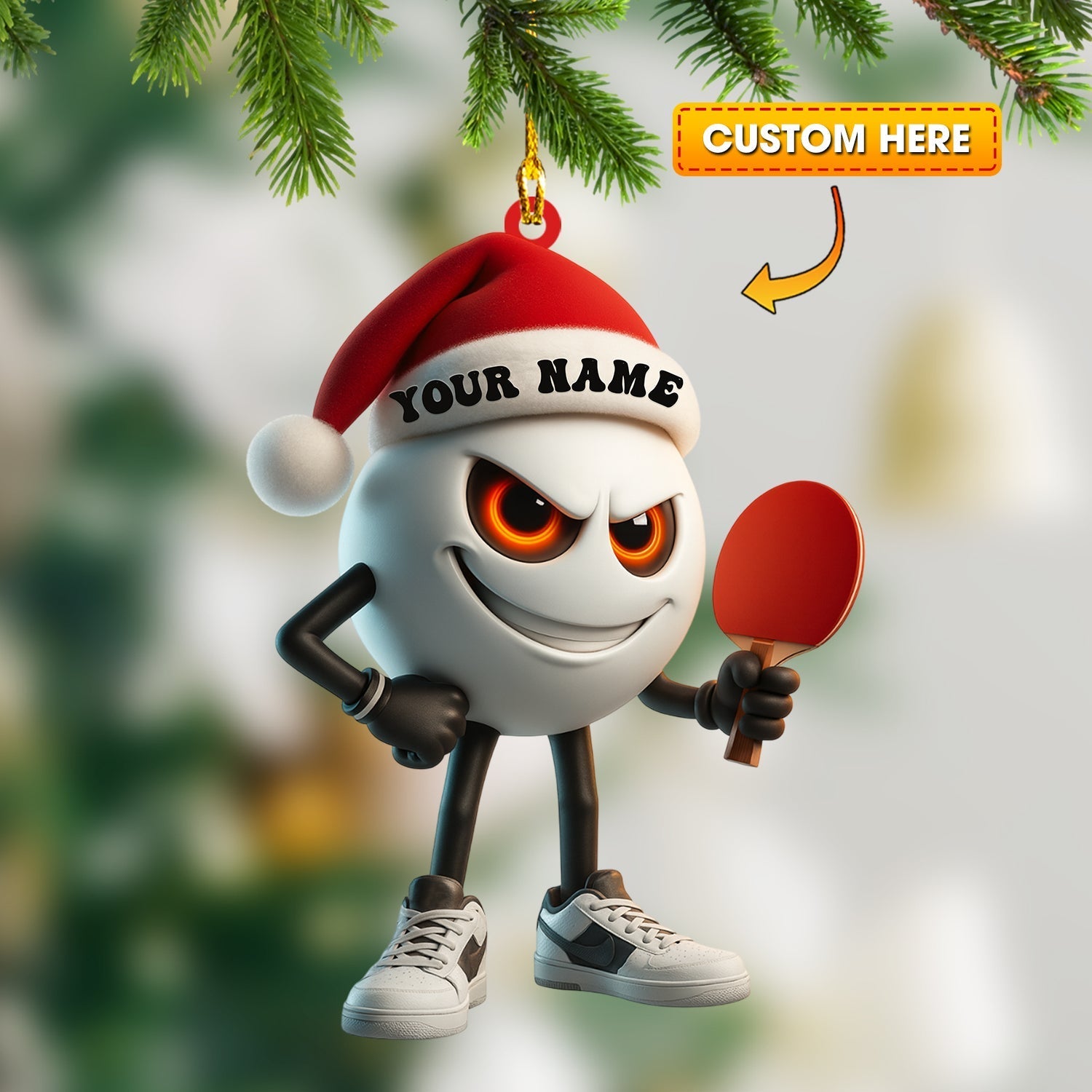 Blisscorners Ping Pong, Home Decor, Christmas Ornament, Personalized Ornament2D Flat LM2111