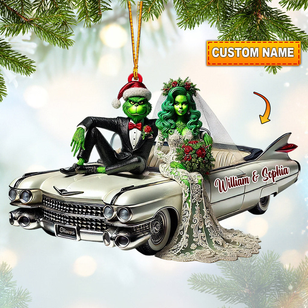 Blisscorners Wedding Home Decor Christmas Ornament, Personalized Ornament2D Flat LM2211