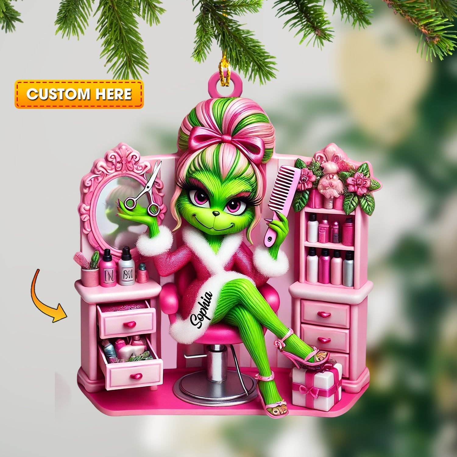 Blisscorners Queen Of ELF Home Decor Christmas Ornament, Personalized Ornament2D Flat LM2211