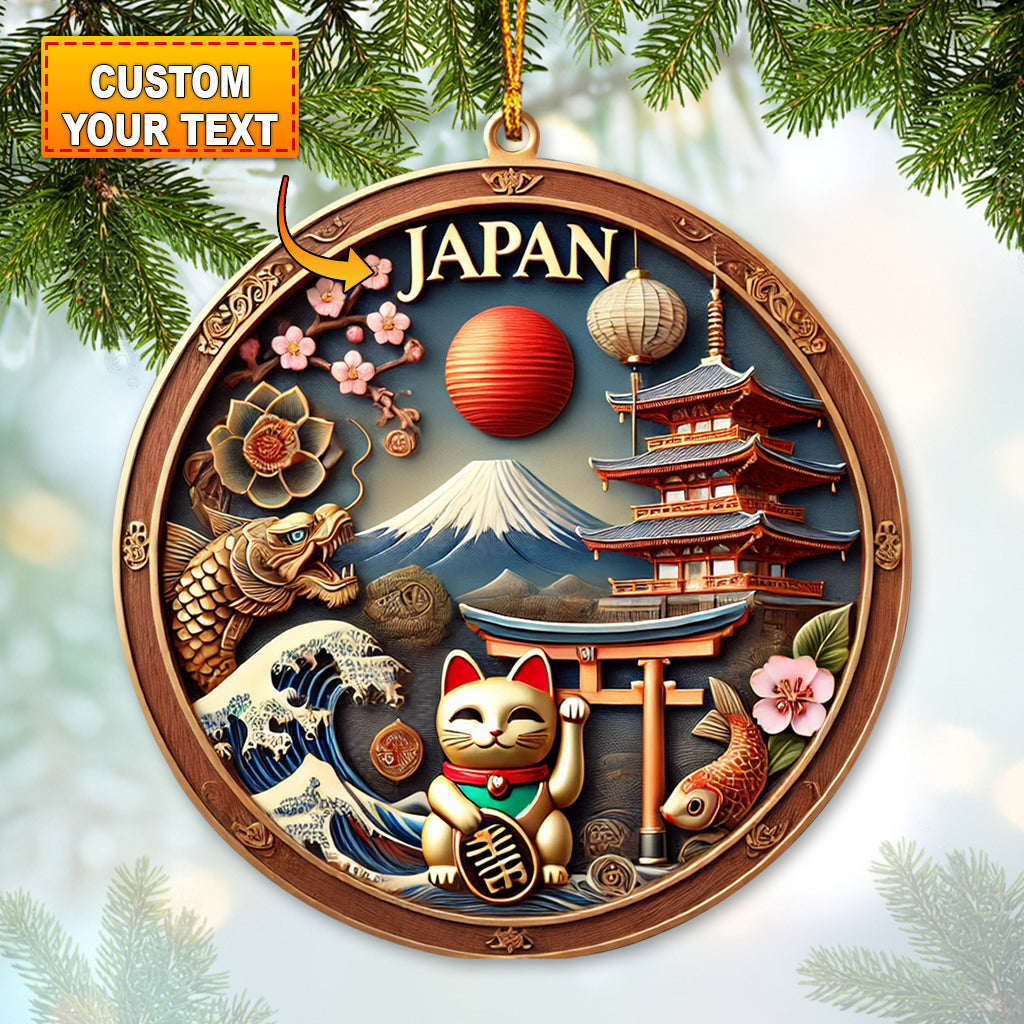 Blisscorners Custom Name Ornament, Japan Design2D Flat LM2211