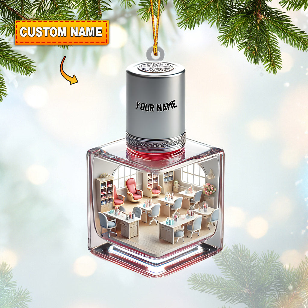 Blisscorners Merry Christmas Nails Home Decor Christmas Ornament, Personalized Ornament2D Flat LM2211