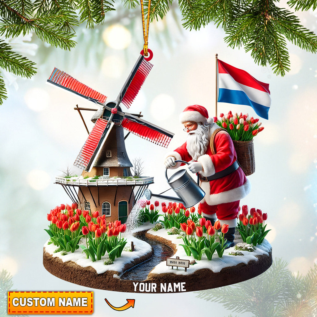 Blisscorners Merry Christmas Netherlands Home Decor Christmas Ornament, Personalized Ornament2D Flat LM2211