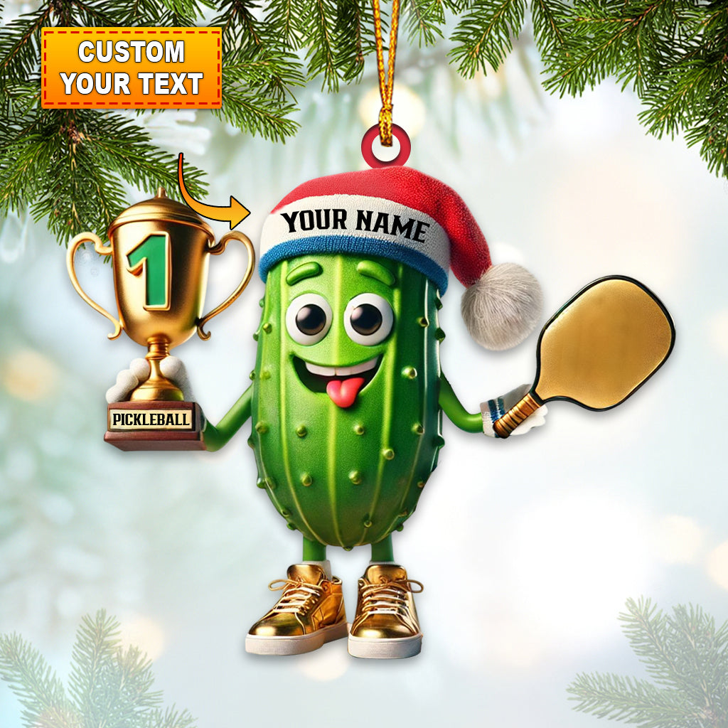 Blisscorners Pickleball Champion Home Decor Christmas Ornament, Personalized Ornament2D Flat LM2211