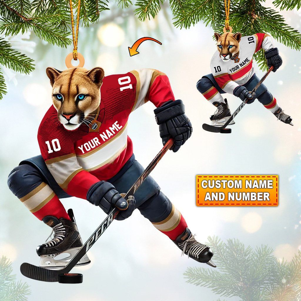 Blisscorners Florida Panthers Orn Hockey Christmas Ornament, Personalized Ornament2D Flat LM2211