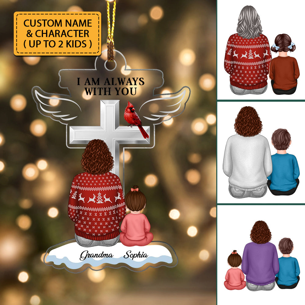 Blisscorners We Always With You, Merry Christmas Memorial Gift - Personalized Acrylic Ornament - Gift For Family, Xmas Gift2D Flat LM2111