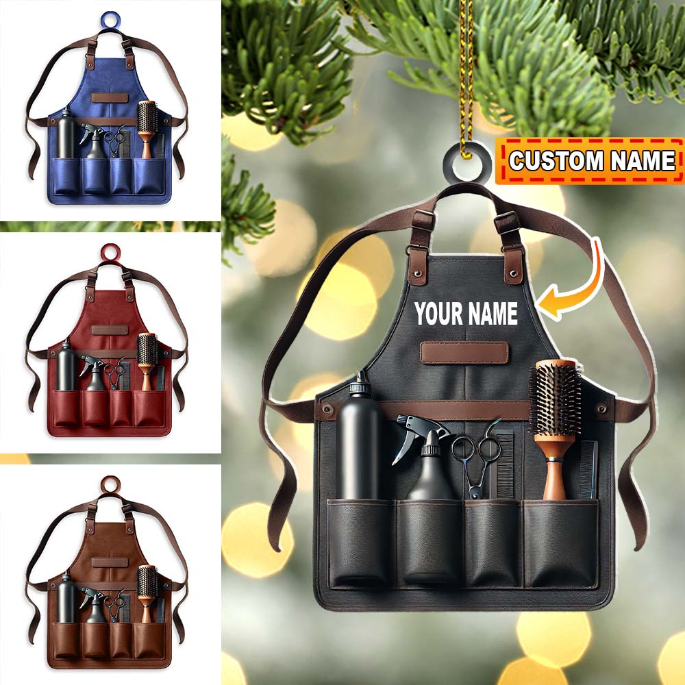 Blisscorners Custom Ornament, Hairdresser Ornament, Christmas Decor2D Flat LM2211