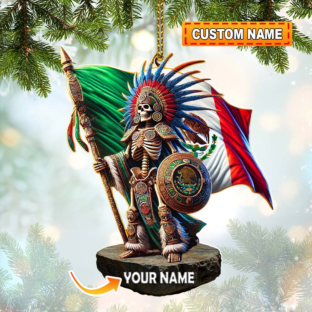 Blisscorners Custom Name Mexico Ornament, Christmas Gift for Mexico Lover2D Flat LM2111