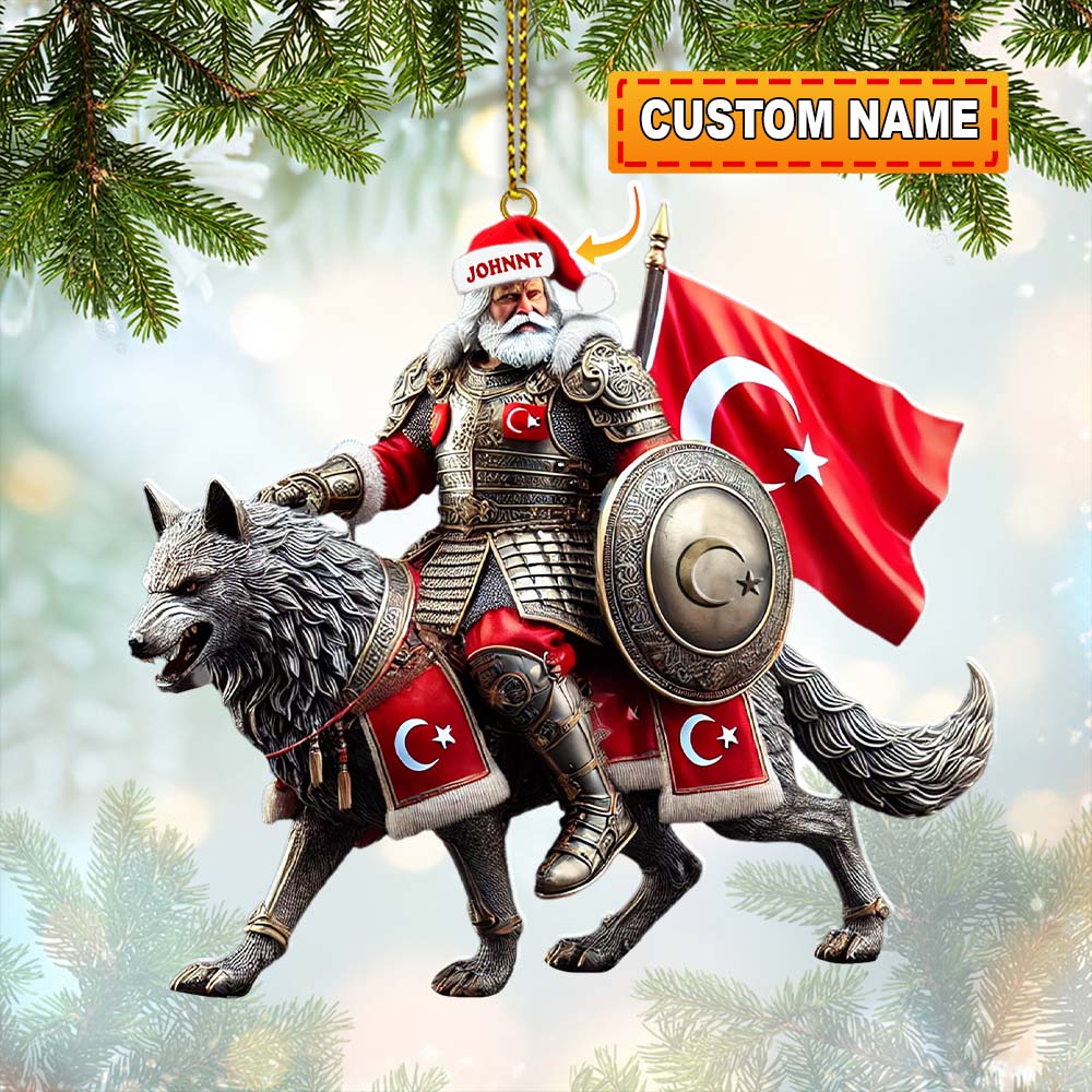 Blisscorners Custom Name Turkey Ornament, Turkey Lover Christmas Gift2D Flat LM2111