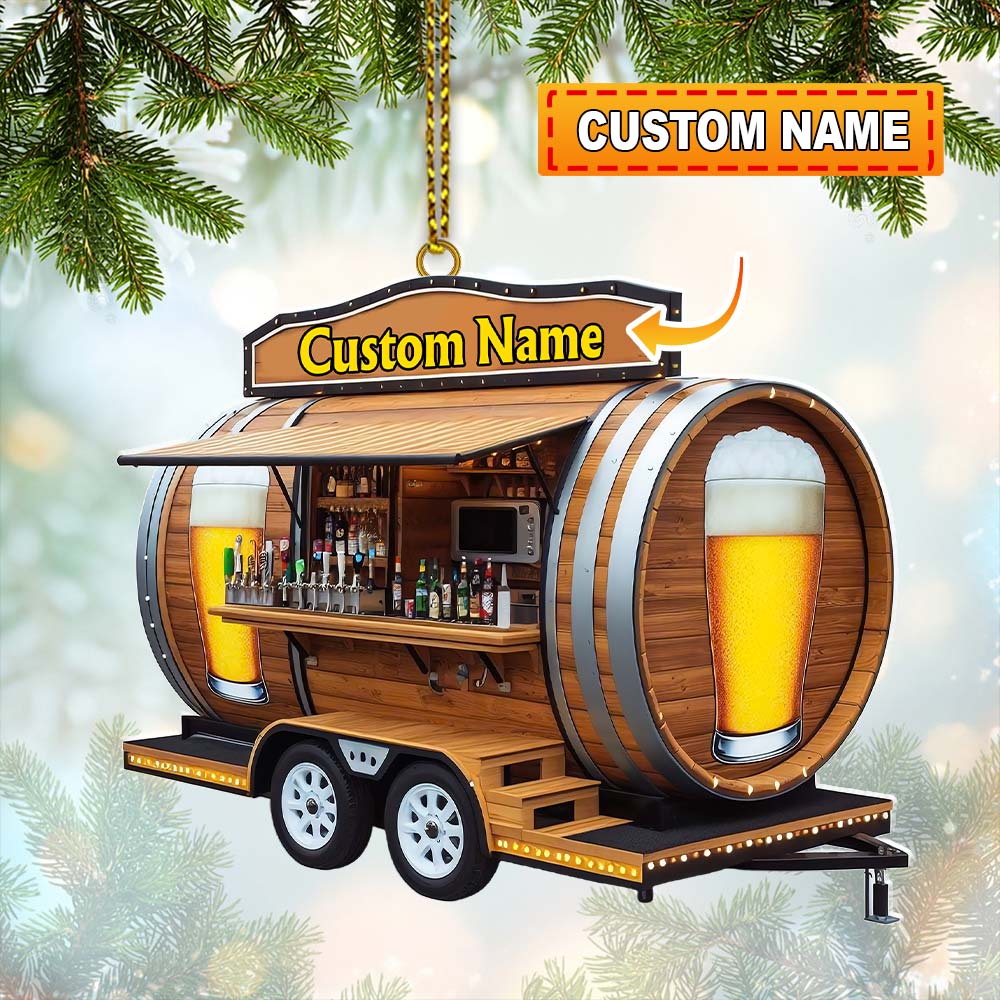Blisscorners Custom Name Barista Ornament, Barista Christmas Decoration52D Flat LM2111