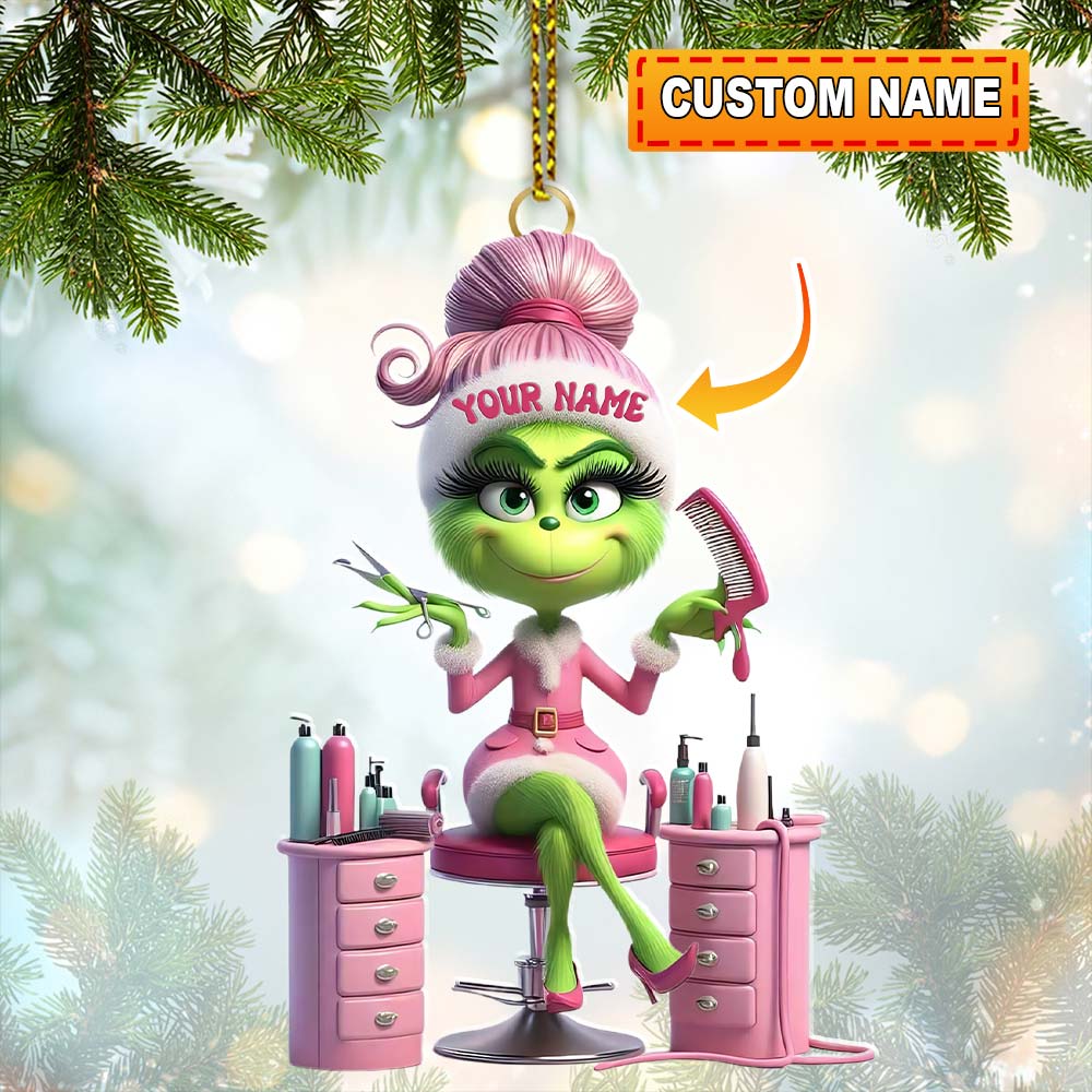Blisscorners Christmas Slay Lady ELF, Home Decor, Christmas Ornament, Personalized Ornament2D Flat LM2111