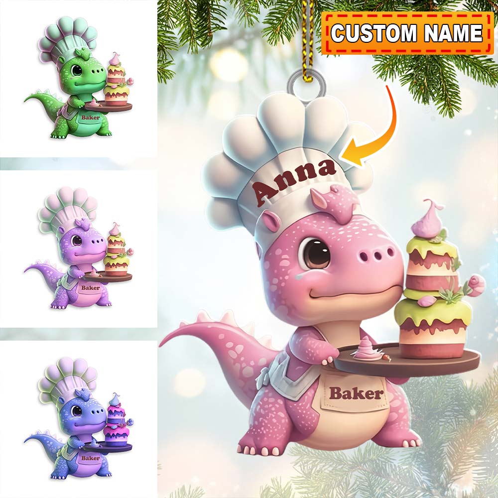 Blisscorners Custom Name Bakery Ornament, Christmas Gift for Baking Lover2D Flat LM2211