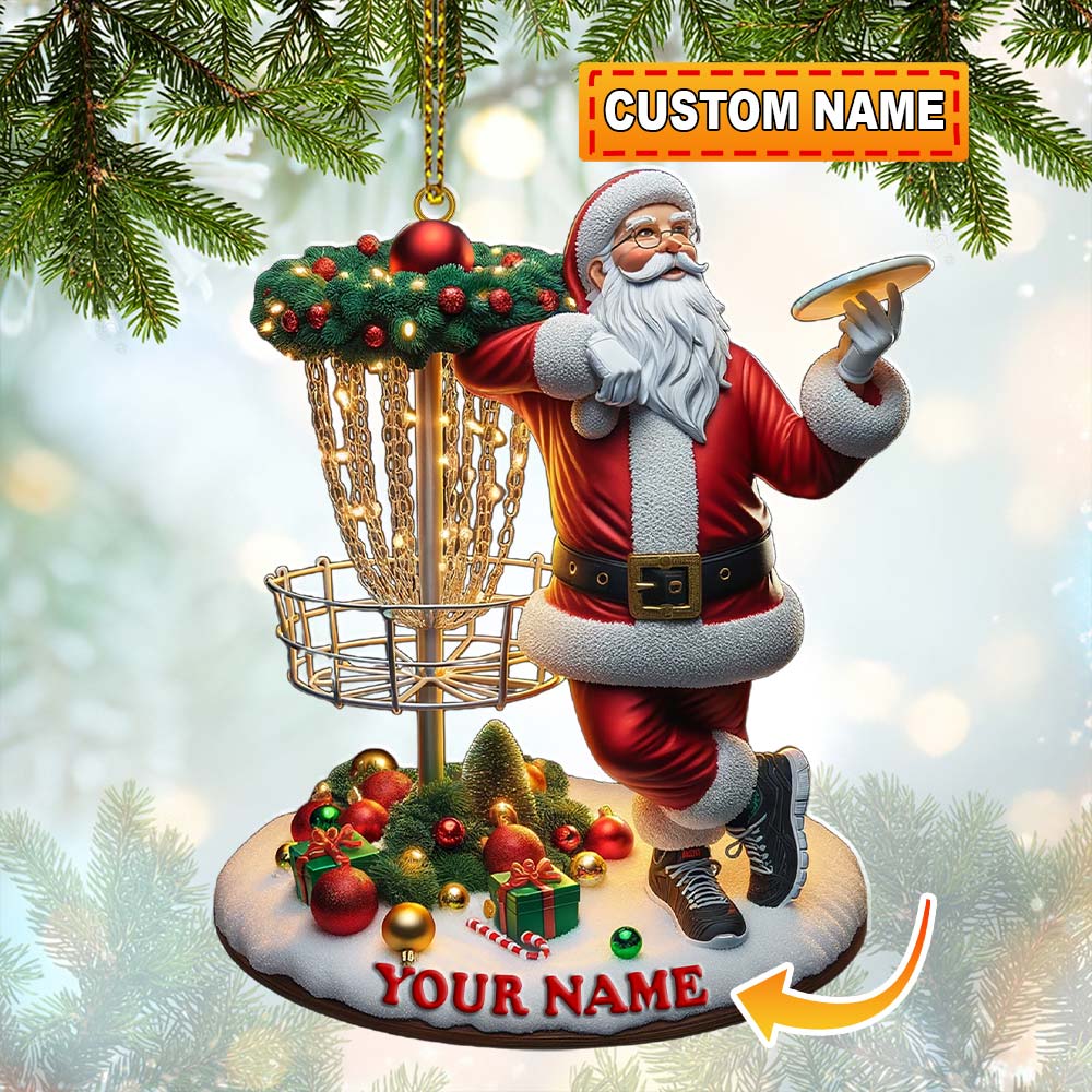 Blisscorners Custom Name Santa Ornament, Santa Christmas Gift12D Flat LM2111