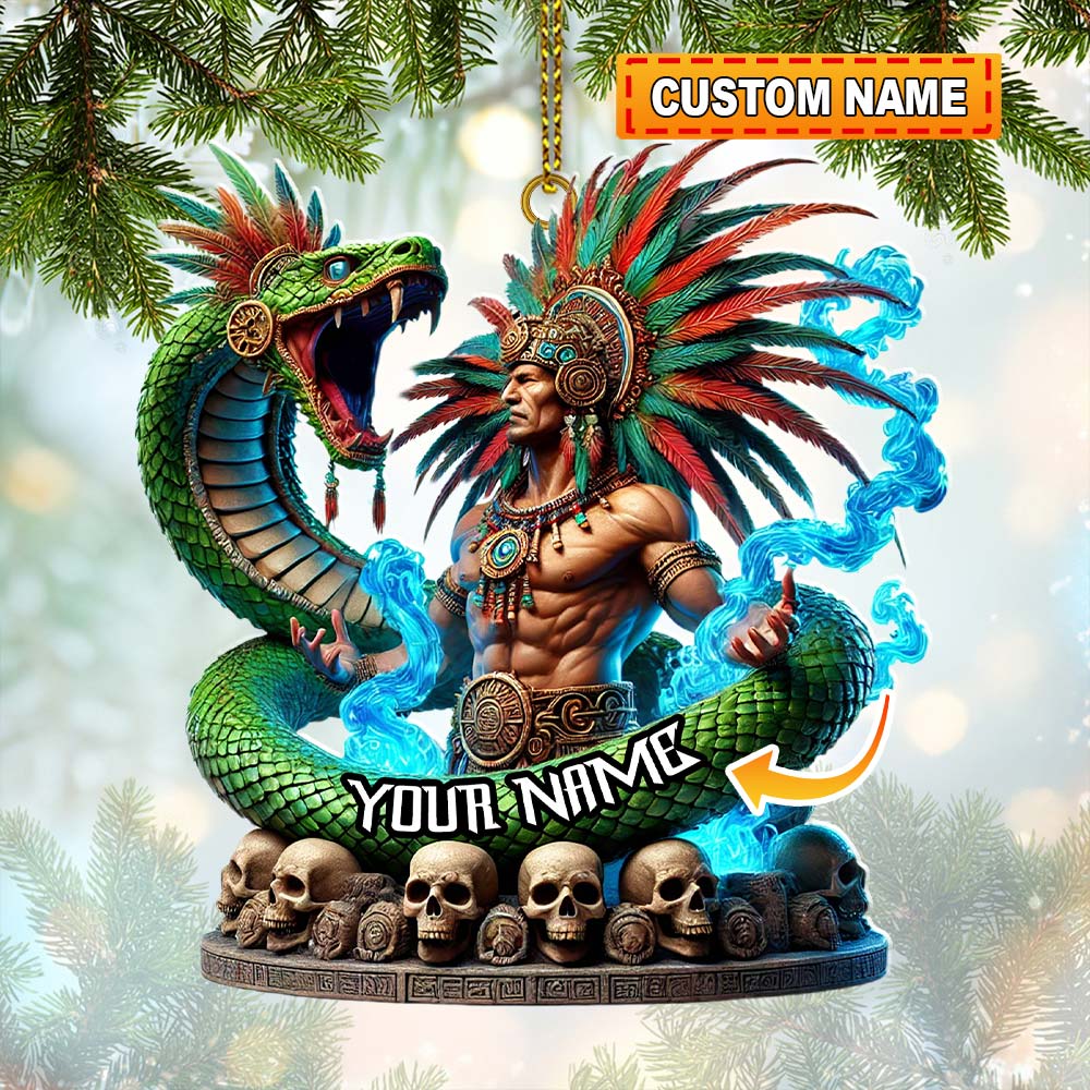 Blisscorners Custom Name Mexico Love Ornament, Christmas Gift for Mexican2D Flat LM2111
