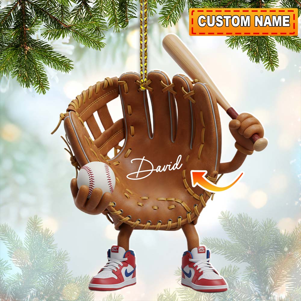 Blisscorners Baseball, Home Decor, Christmas Ornament, Personalized Ornament2D Flat LM2111