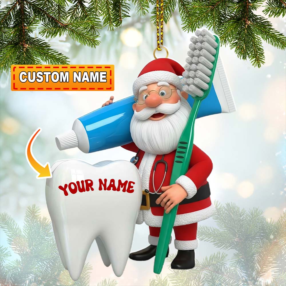 Blisscorners Dentist Home Decor, Christmas Ornament, Personalized Ornament2D Flat LM2111