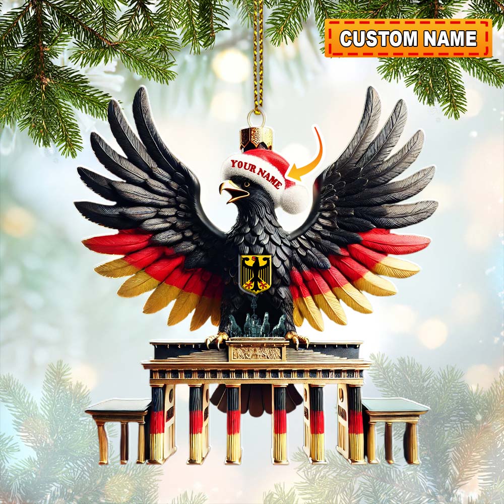 Blisscorners Custom Name Germany Ornament, German Lover Christmas Gift2D Flat LM2111