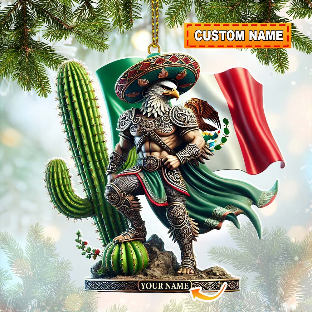 Blisscorners Custom Name Mexico Ornament, Mexico Lover Christmas Gift2D Flat LM2111