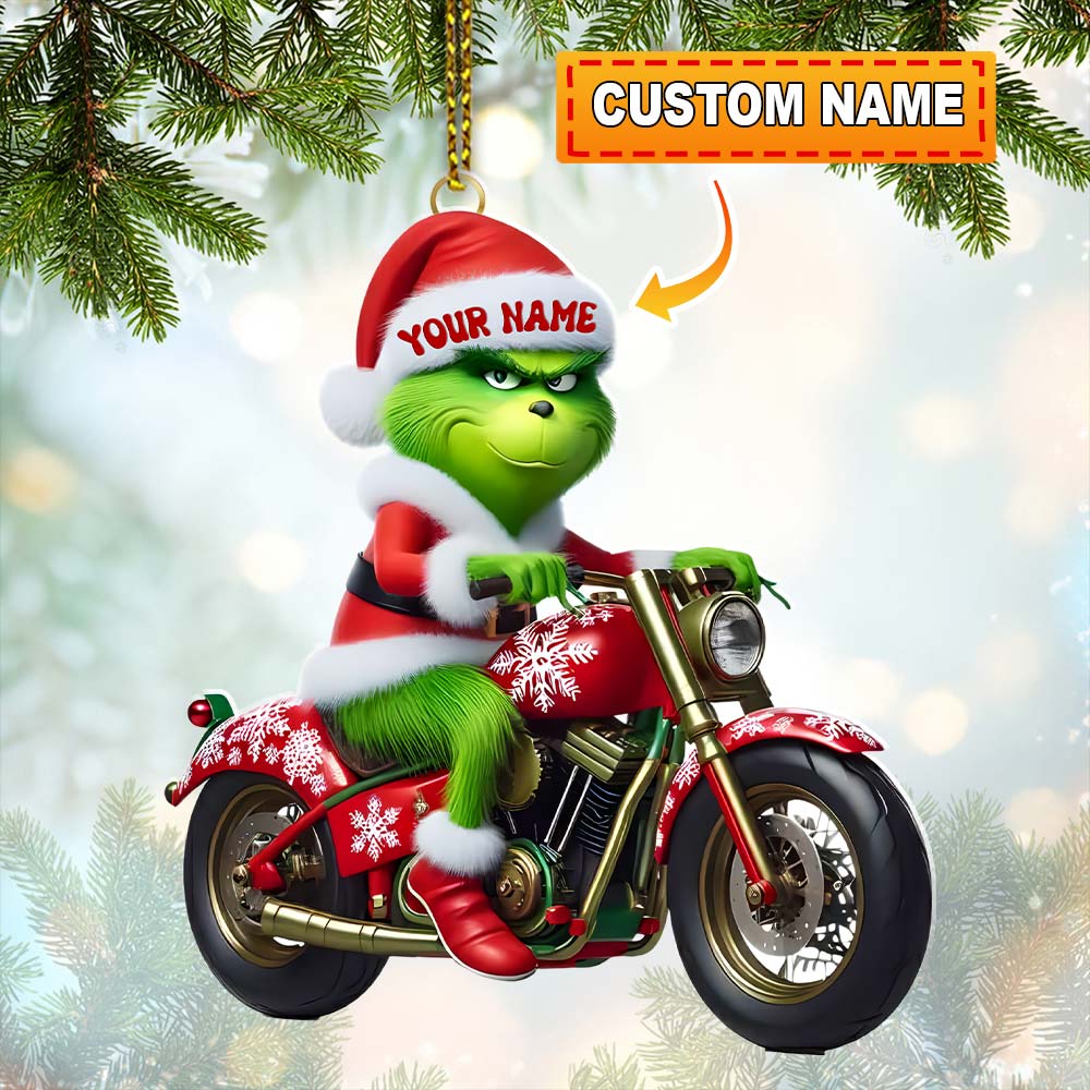 Blisscorners Motorbike Lover ELF, Home Decor, Christmas Ornament, Personalized Ornament2D Flat LM2111