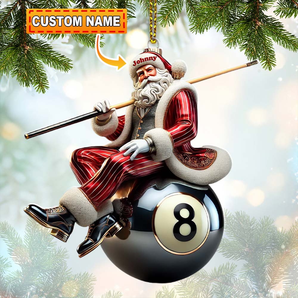 Blisscorners Billiard Christmas Ornament, Personalized Ornament2D Flat LM2211