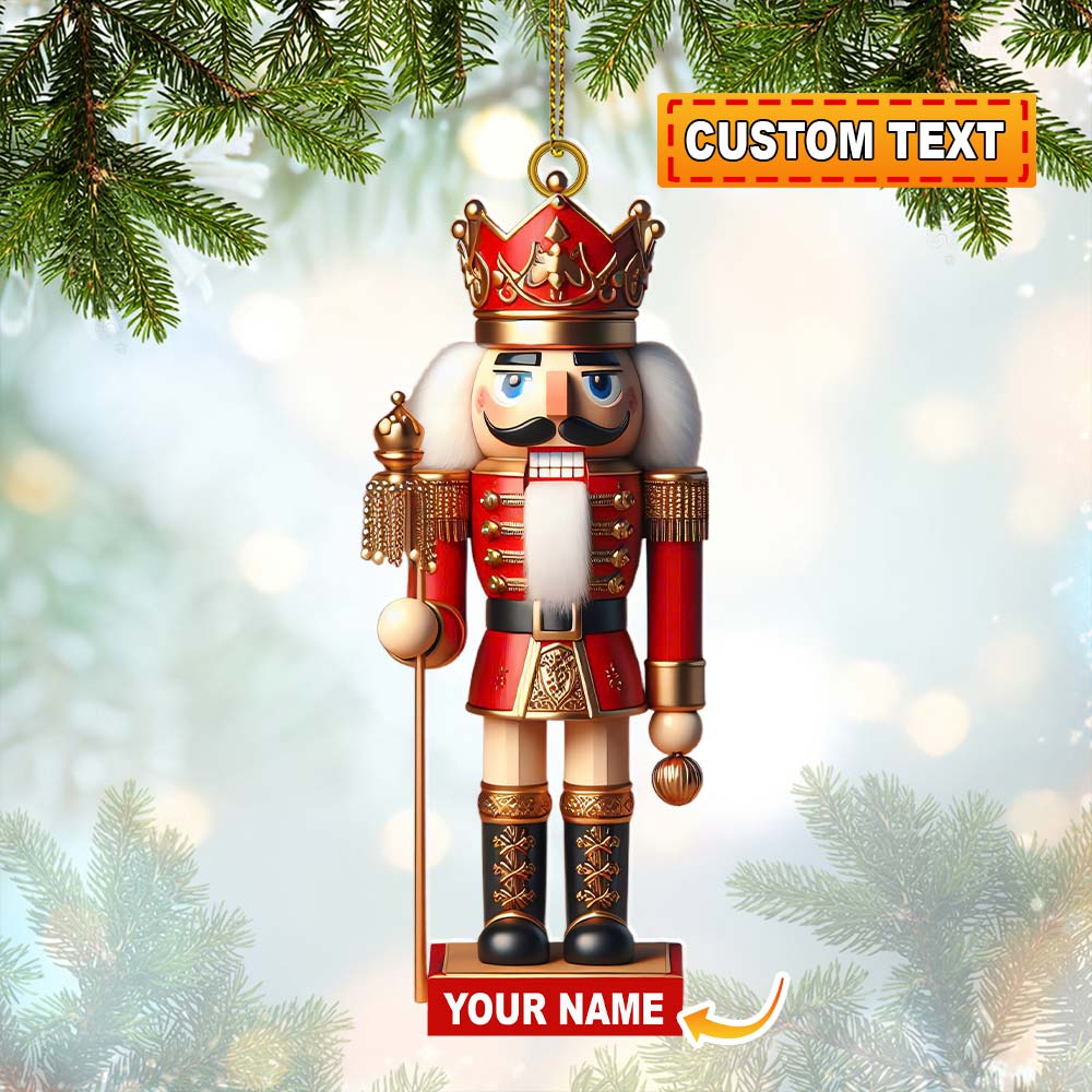 Blisscorners Nutcracker Christmas Ornament, Personalized Ornament2D Flat LM2211